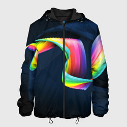 Куртка с капюшоном мужская OPTICAL ABSTRACT, цвет: 3D-черный