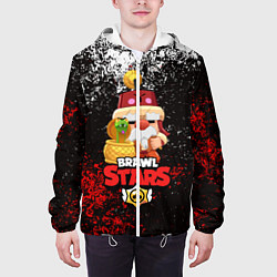 Куртка с капюшоном мужская BRAWL STARS GALE, цвет: 3D-белый — фото 2