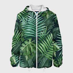 Куртка с капюшоном мужская Тропики, цвет: 3D-белый