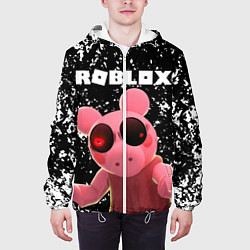 Куртка с капюшоном мужская Roblox Piggy, цвет: 3D-белый — фото 2