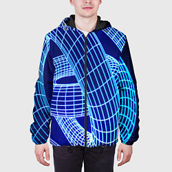 Куртка с капюшоном мужская НЕОНОВАЯ СПИРАЛЬ, цвет: 3D-черный — фото 2