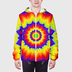 Куртка с капюшоном мужская Tie-Dye, цвет: 3D-белый — фото 2