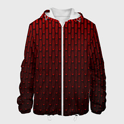 Куртка с капюшоном мужская Текстура красный градиент, цвет: 3D-белый