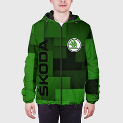 Куртка с капюшоном мужская SKODA, цвет: 3D-черный — фото 2