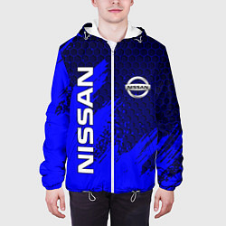 Куртка с капюшоном мужская NISSAN, цвет: 3D-белый — фото 2