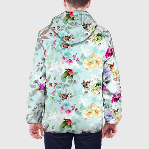 Мужская куртка Весенние цветы / 3D-Черный – фото 4