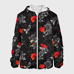 Мужская куртка Красные цветы
