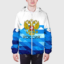 Куртка с капюшоном мужская РОССИЯ, цвет: 3D-белый — фото 2