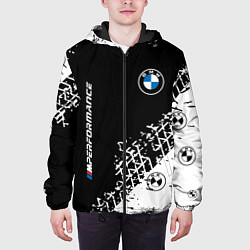 Куртка с капюшоном мужская BMW БМВ, цвет: 3D-черный — фото 2