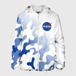 Куртка с капюшоном мужская NASA НАСА, цвет: 3D-белый