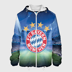 Куртка с капюшоном мужская Бавария Мюнхен, цвет: 3D-белый