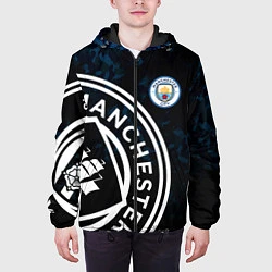 Куртка с капюшоном мужская Manchester City, цвет: 3D-черный — фото 2