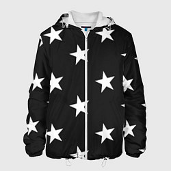 Куртка с капюшоном мужская Звёзды, цвет: 3D-белый