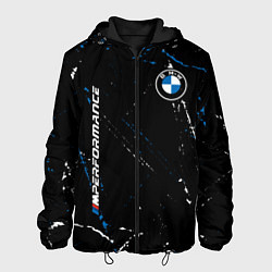 Куртка с капюшоном мужская BMW БМВ, цвет: 3D-черный