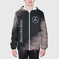 Куртка с капюшоном мужская MERCEDES МЕРСЕДЕС, цвет: 3D-белый — фото 2