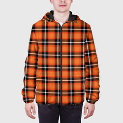 Куртка с капюшоном мужская Шотландская клетка, цвет: 3D-черный — фото 2