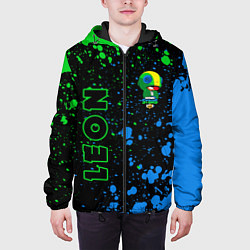 Куртка с капюшоном мужская BRAWL STARS LEON ЛЕОН, цвет: 3D-черный — фото 2