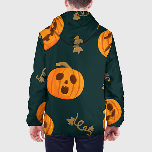 Мужская куртка Осенние тыквы / 3D-Черный – фото 4