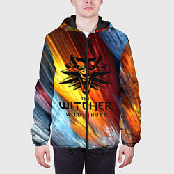 Куртка с капюшоном мужская The Witcher Ведьмак Logo, цвет: 3D-черный — фото 2