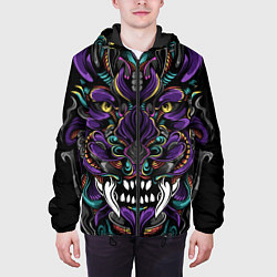 Куртка с капюшоном мужская Царь Зверей, цвет: 3D-черный — фото 2