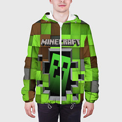 Куртка с капюшоном мужская Minecraft, цвет: 3D-белый — фото 2