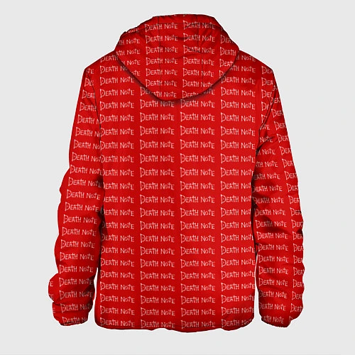 Мужская куртка Death note pattern red / 3D-Белый – фото 2