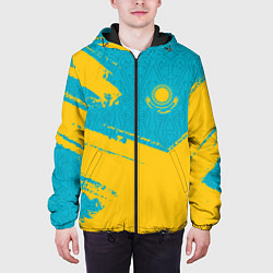 Куртка с капюшоном мужская КАЗАХСТАН KAZAKHSTAN, цвет: 3D-черный — фото 2