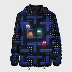 Куртка с капюшоном мужская Pacman, цвет: 3D-черный
