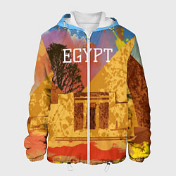 Куртка с капюшоном мужская Египет Пирамида Хеопса, цвет: 3D-белый