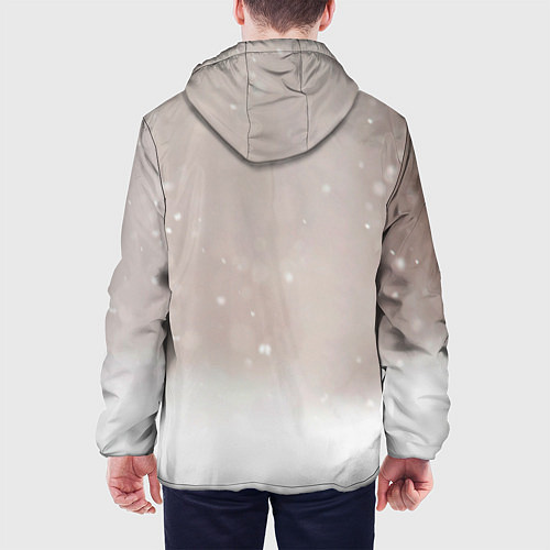 Мужская куртка Лиса и снег / 3D-Черный – фото 4