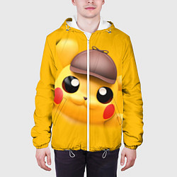 Куртка с капюшоном мужская Pikachu Pika Pika, цвет: 3D-белый — фото 2