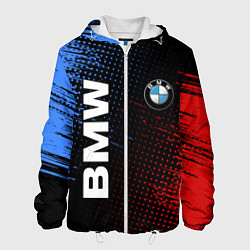 Куртка с капюшоном мужская BMW ТЕКСТУРА, цвет: 3D-белый