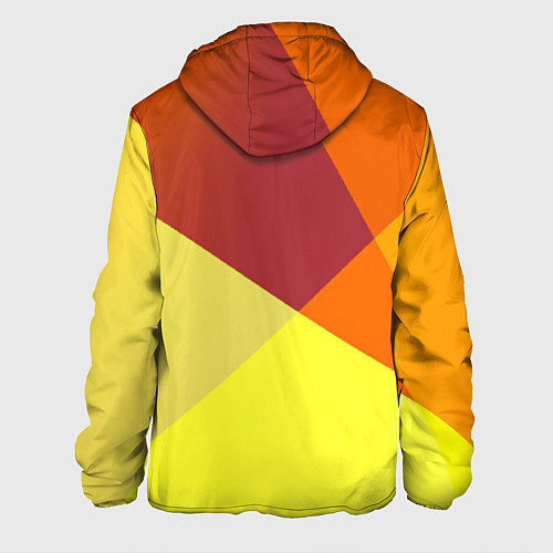 Мужская куртка Оранжевые углы / 3D-Белый – фото 2