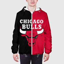 Куртка с капюшоном мужская Чикаго Буллз, цвет: 3D-белый — фото 2
