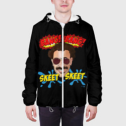 Куртка с капюшоном мужская Борат, цвет: 3D-белый — фото 2