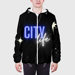 Куртка с капюшоном мужская City life, цвет: 3D-белый — фото 2