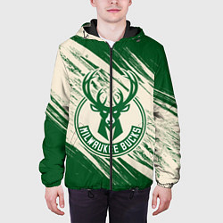 Куртка с капюшоном мужская Милуоки Бакс, цвет: 3D-черный — фото 2