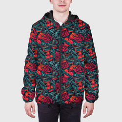 Куртка с капюшоном мужская Тату, цвет: 3D-черный — фото 2