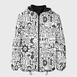 Куртка с капюшоном мужская Network Pattern, цвет: 3D-черный