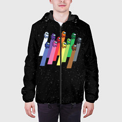 Куртка с капюшоном мужская Among us, цвет: 3D-черный — фото 2