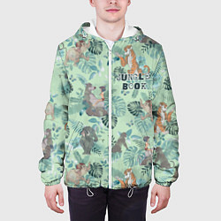 Куртка с капюшоном мужская Jungle Book pattern, цвет: 3D-белый — фото 2