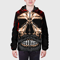 Куртка с капюшоном мужская Взгляд в душу, цвет: 3D-черный — фото 2