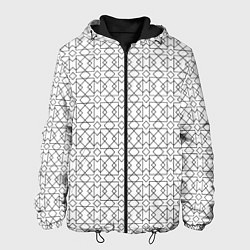 Куртка с капюшоном мужская Геометрический узор, цвет: 3D-черный