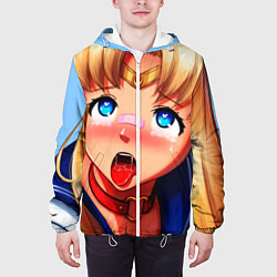 Куртка с капюшоном мужская SAILOR MOON AHEGAO, цвет: 3D-белый — фото 2