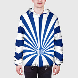 Куртка с капюшоном мужская Оптическая иллюзия, цвет: 3D-белый — фото 2