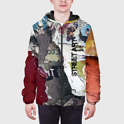 Куртка с капюшоном мужская Street art, цвет: 3D-черный — фото 2