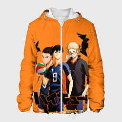 Куртка с капюшоном мужская Haikyu Team, цвет: 3D-белый