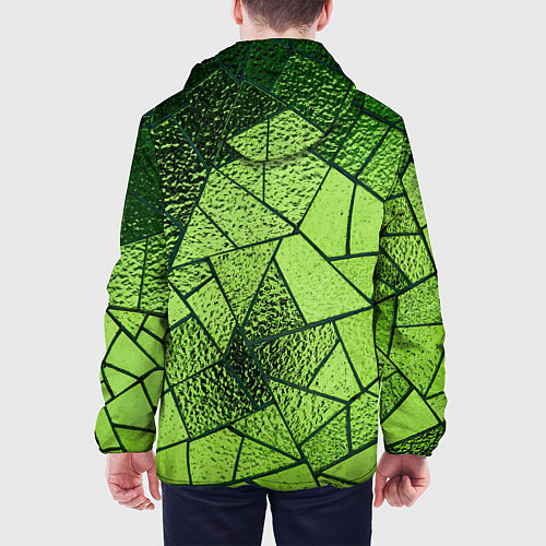 Мужская куртка Мозайка из стекла / 3D-Черный – фото 4