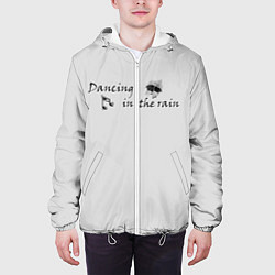 Куртка с капюшоном мужская Dancing in the rain, цвет: 3D-белый — фото 2