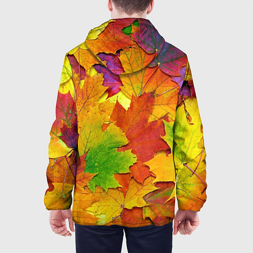 Мужская куртка Осенние листья / 3D-Черный – фото 4